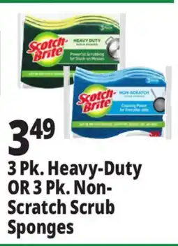 Ocean State Job Lot 3 Pk. Heavy-Duty OR 3 Pk. Non-Scratch Scrub Sponges offer