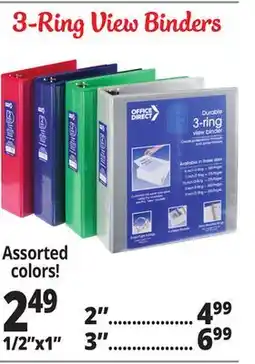 Ocean State Job Lot 3-Ring View Binders offer