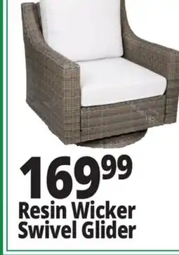 Ocean State Job Lot Resin Wicker Swivel Chair offer