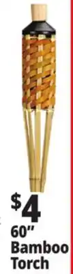 Ocean State Job Lot 60 Woven Bamboo Torch with Cap offer