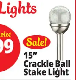 Ocean State Job Lot Outdoor Living Accents Solar Crackle LED Garden Stake 15 offer