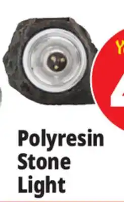 Ocean State Job Lot Outdoor Living Accents Resin Stone Solar Light offer