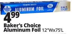 Ocean State Job Lot Baker's Choice Premium Quality Aluminum Foil 75 sq ft offer