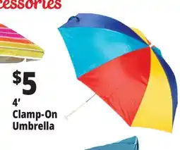 Ocean State Job Lot Clamp-On Beach Umbrella 4' offer