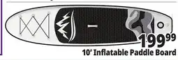 Ocean State Job Lot 10' Inflatable Paddle Board Black/White offer