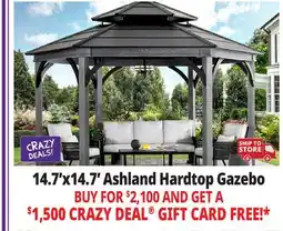 Ocean State Job Lot Ashland 14.7' x 14.7' Hexagonal Hardtop Gazebo offer