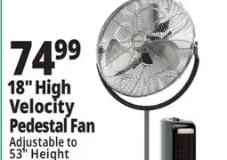 Ocean State Job Lot Penguin High Velocity Pedestal Fan 18 offer