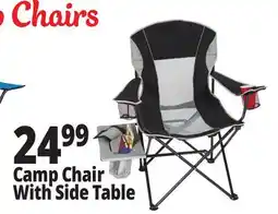 Ocean State Job Lot Oversized Folding Camp Chair with Side Table offer