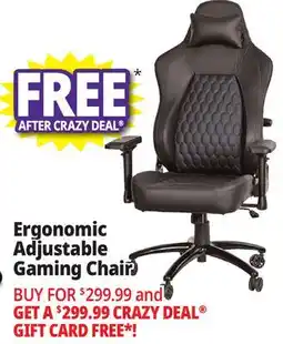 Ocean State Job Lot Ergonomic Adjustable Gaming Chair Black/Blue offer