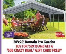 Ocean State Job Lot Caravan Canopy Domain Pro 400 Carport Shelter 20' x 20' offer