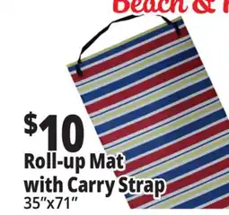 Ocean State Job Lot Roll-Up Beach Mat with Strap 35x71 offer