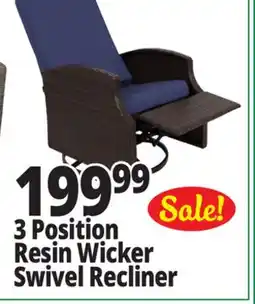 Ocean State Job Lot 3 Position Swivel Recliner Chair offer