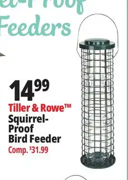Ocean State Job Lot Tiller & Rowe Squirrel- Proof Bird Feeder offer