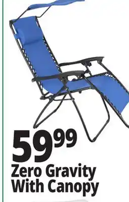 Ocean State Job Lot Reclining Zero Gravity Chair with Canopy offer
