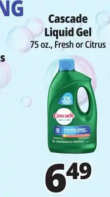 Ocean State Job Lot Cascade Complete Citrus Dishwasher Detergent with Dawn 75 oz offer