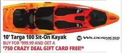 Ocean State Job Lot Wilderness Systems Targa 100 Sit-On-Top Recreational Kayak offer