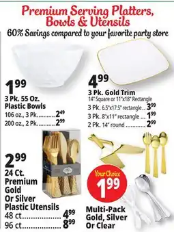 Ocean State Job Lot Premium Serving Platters, Bowls, & Utensils offer