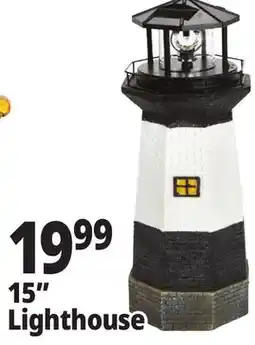 Ocean State Job Lot Solar Lighthouse with Rotating LED Light 15 offer