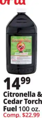 Ocean State Job Lot Scatter Bug Citronella & Cedar Torch Fuel 100 oz offer