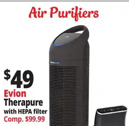 Ocean State Job Lot Therapure Air Purifier with HEPA Filter Black offer