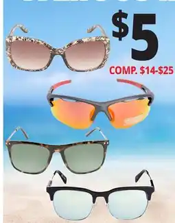 Ocean State Job Lot FAMOUS MAKER SUNGLASSES offer