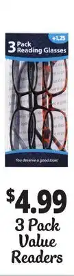 Ocean State Job Lot 3 Pack Value Readers offer