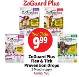 Ocean State Job Lot ZoGuard Plus Flea & Tick Prevention Drops offer