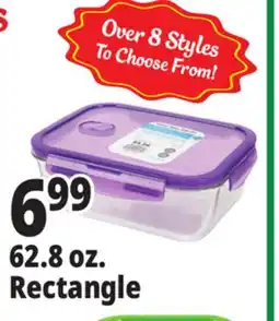 Ocean State Job Lot 62.8 oz. Rectangle Glass Container offer