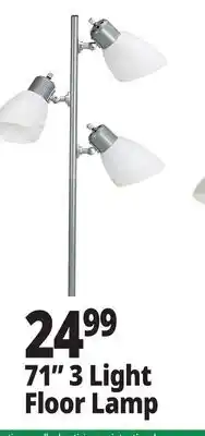 Ocean State Job Lot 71 3 Light Floor Lamp offer