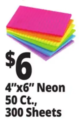 Ocean State Job Lot 4x6 Neon 50 Ct., 300 Sheets offer