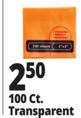 Ocean State Job Lot Transparent Sticky Notes 100 ct offer