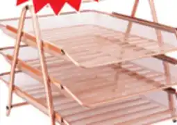 Ocean State Job Lot 3 Tier Rose Gold File Tray offer