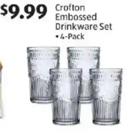 Aldi Crofton embossed drinkware set offer