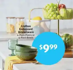 Aldi Crofton embossed dinnerware offer