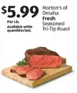 Aldi Morton's of omaha fresh seasoned tri-tip roast offer