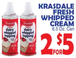 Bravo Supermarkets KRASDALE FRESH WHIPPED CREAM offer