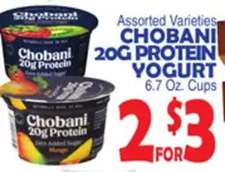 Bravo Supermarkets CHOBANI 20G PROTEIN YOGURT offer