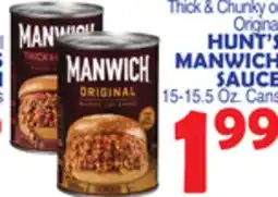 Bravo Supermarkets HUNT'S MANWICH SAUCE offer