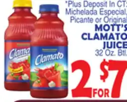 Bravo Supermarkets MOTT'S CLAMATO JUICE offer