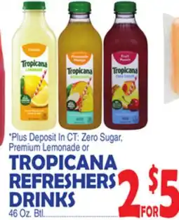 Bravo Supermarkets TROPICANA REFRESHERS DRINKS offer
