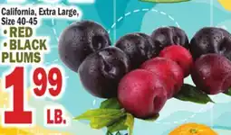 Bravo Supermarkets RED, BLACK PLUMS offer