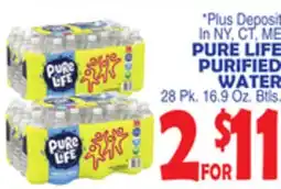 Bravo Supermarkets PURE LIFE PURIFIED WATER offer