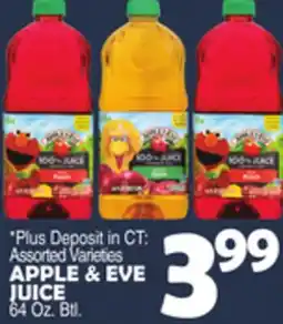 Bravo Supermarkets APPLE & EVE JUICE offer