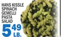 Bravo Supermarkets HANS KISSLE SPINACH GEMELLI PASTA SALAD offer