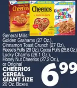 Bravo Supermarkets CHEERIOS CEREAL GIANT SIZE 20 Oz. Boxes offer