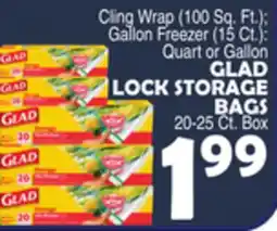 Bravo Supermarkets GLAD LOCK STORAGE BAGS offer