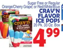 Bravo Supermarkets CRAV'N FLAVOR ICE POPS offer