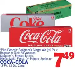 Bravo Supermarkets COCA-COLA 12 Pk. 12 Oz. Cans offer
