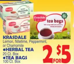 Bravo Supermarkets KRASDALE Lemon, Nitetime, Peppermint, or Chamomile offer