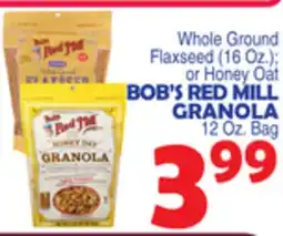 Bravo Supermarkets BOB'S RED MILL GRANOLA 12 Oz. Bag offer